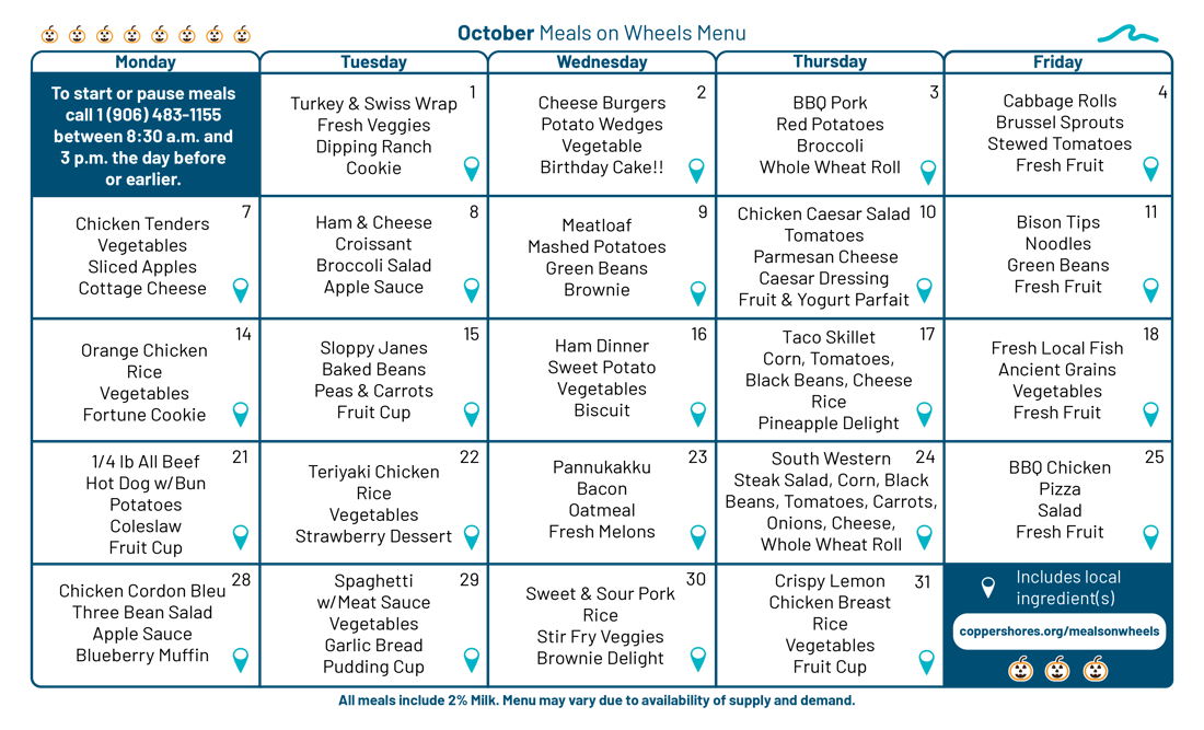 2024-09-23 Menu Calendar - October - Copper-Shores-Meals-On-Wheels-Final