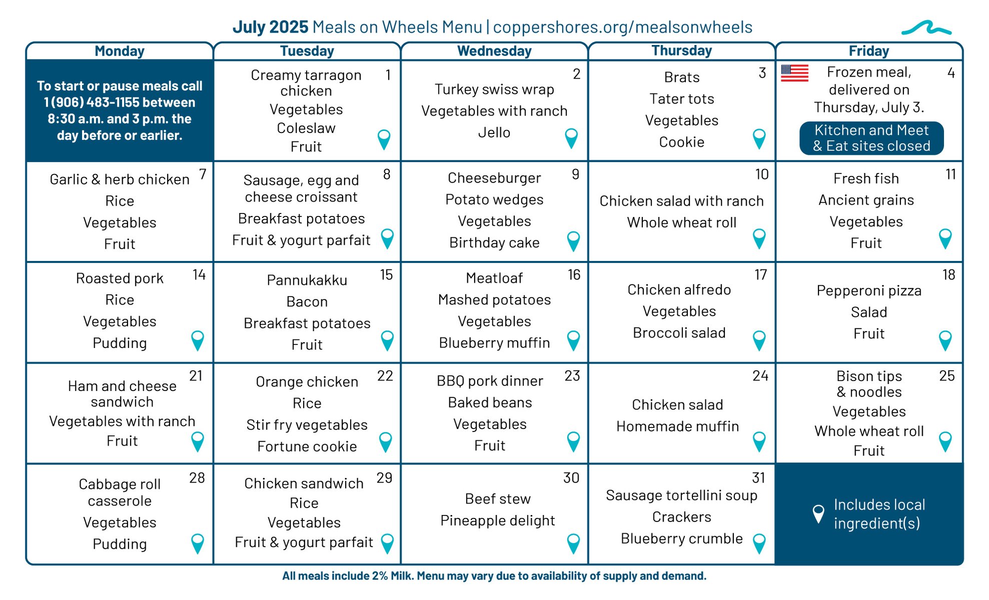 2025-06-27-Menu-Calendar-July-2025-Copper-Shores-Meals-On-Wheels
