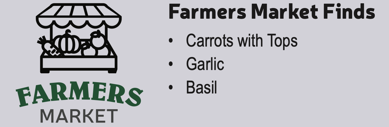 Carrots with Carrot Top Pesto Farmers Market Finds