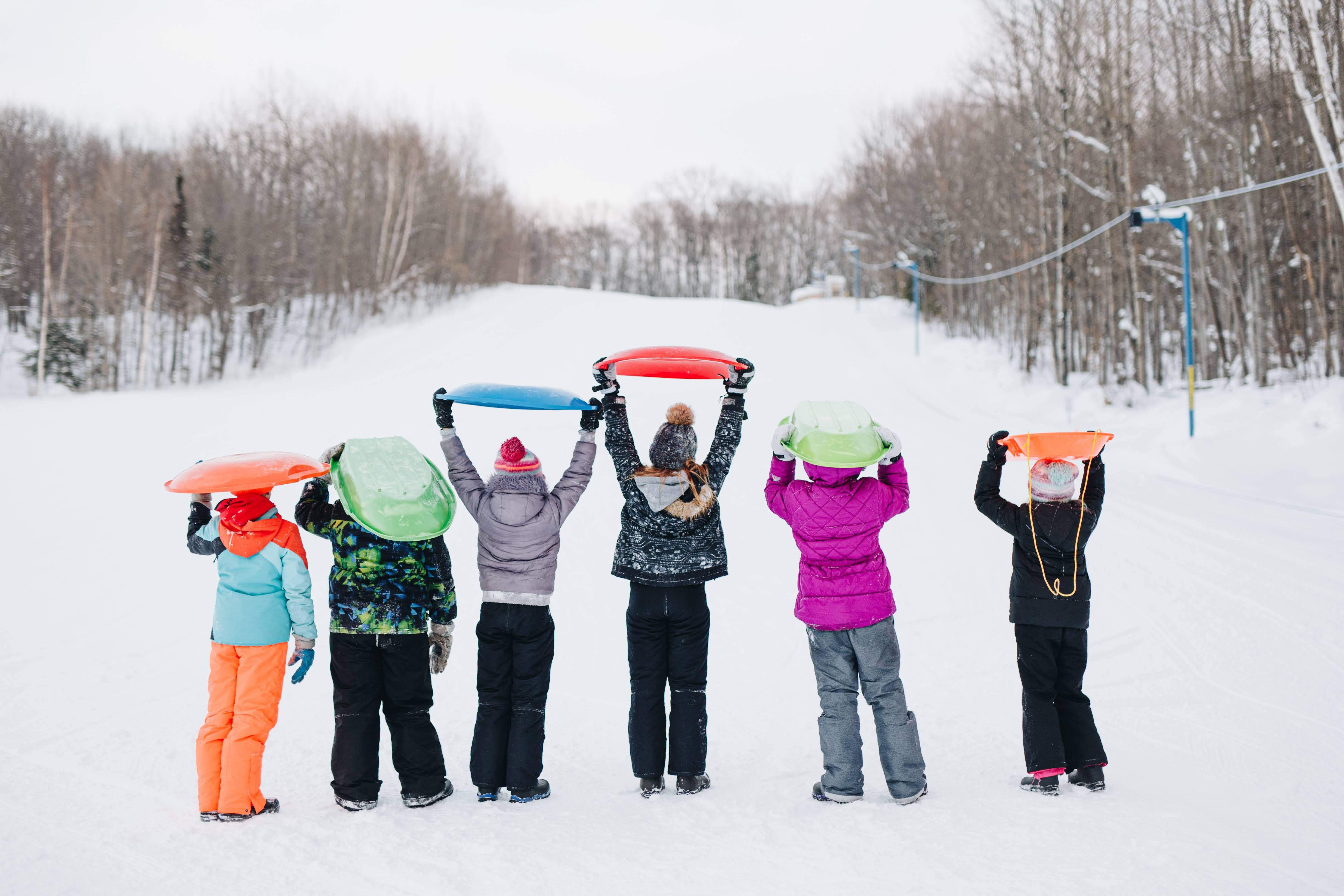 Kids at Adventure Mountain in Greenland Township