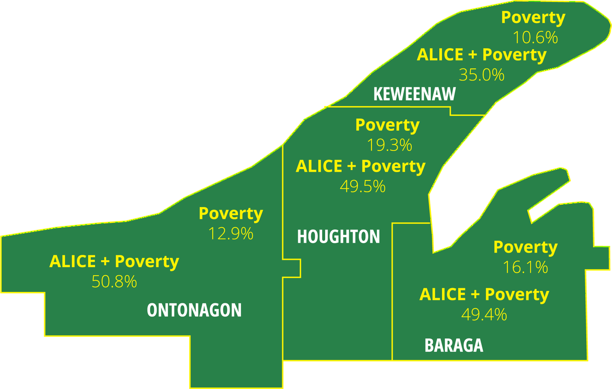 Map of Alice and Poverty in Copper Country