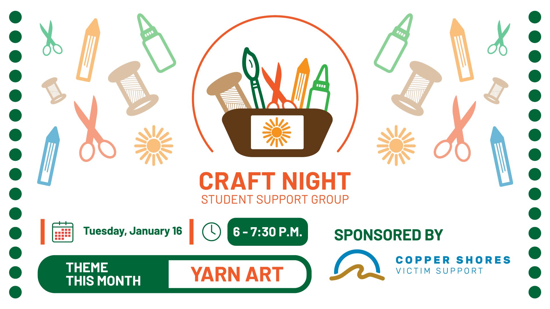 Student Support Group: Craft Night - Featured Image