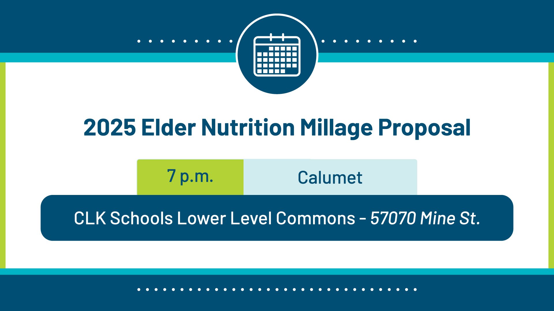 Millage Public Info Session - Calumet - Featured Image