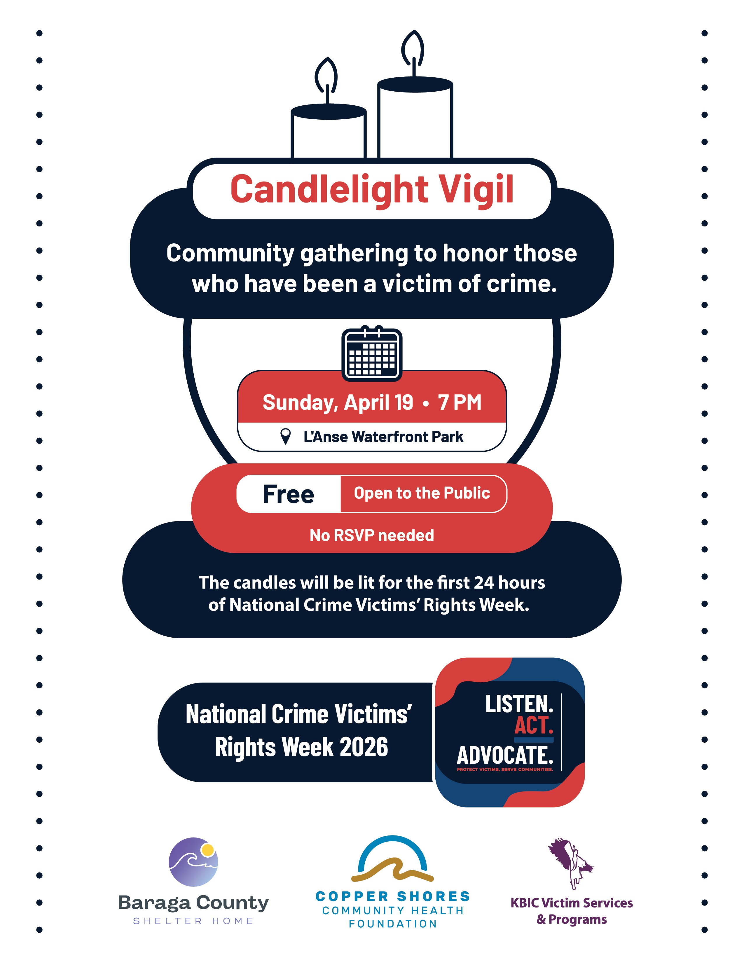Candlelight Vigil for National Crime Victims’ Rights Week 2026 - Featured Image
